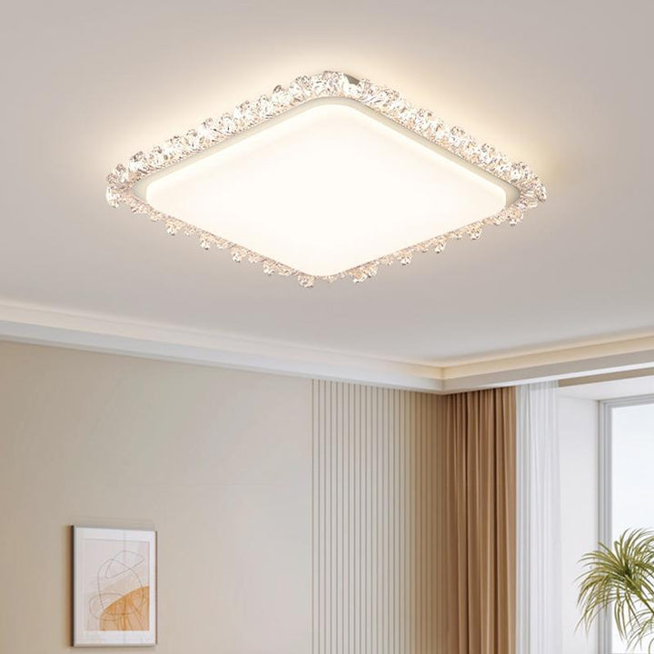 Elegant Crystal Frame Ceiling Light