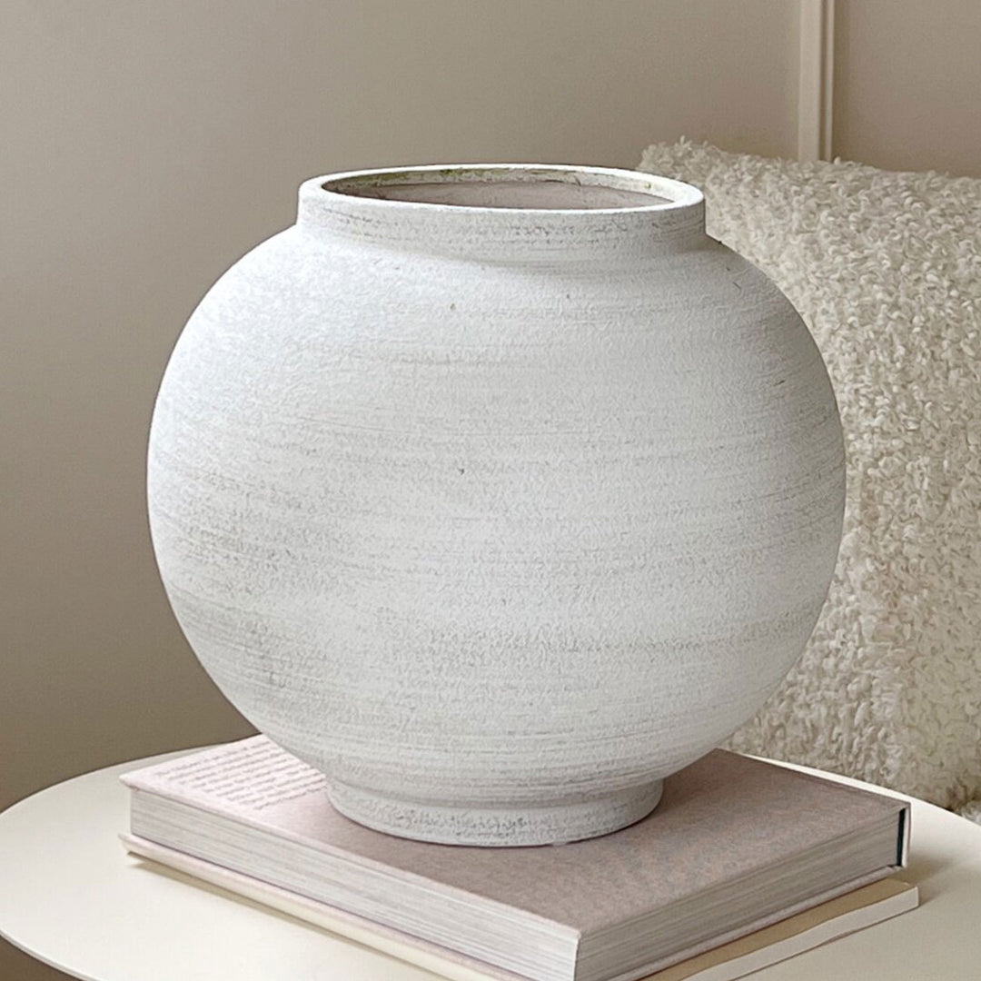 Textured Stone Decorative Vase