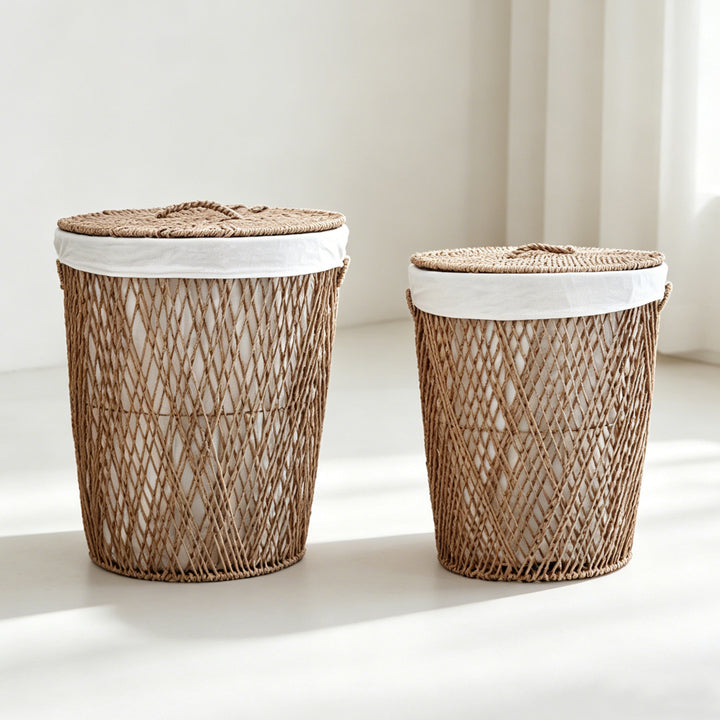 Decorative laundry basket with lid Kalsten
