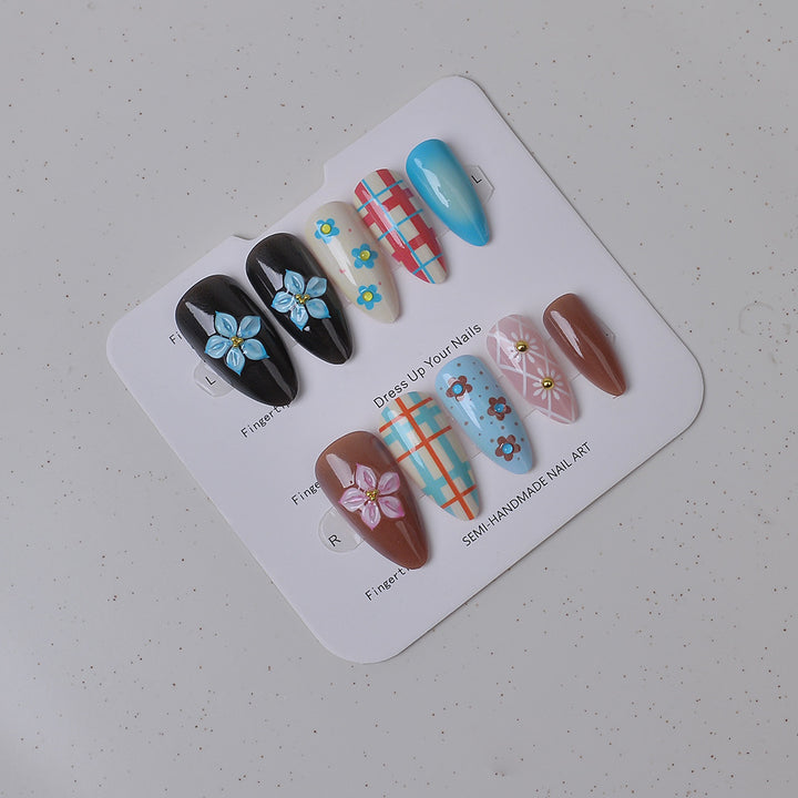 Elegant Artistic Press-On Nail Collection Kalsten