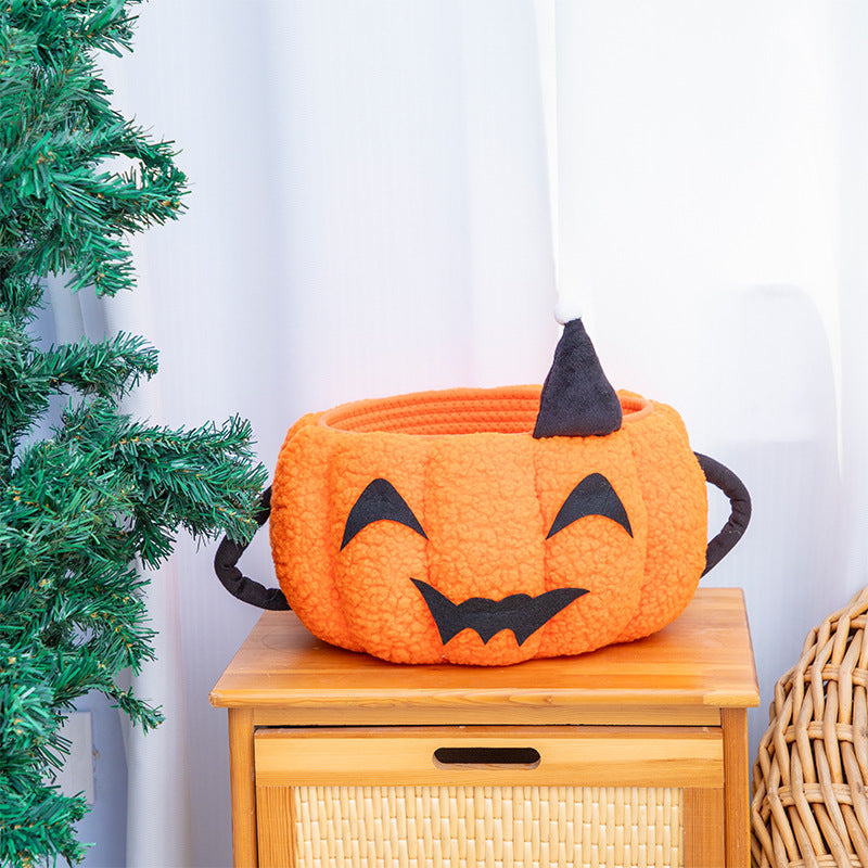 Playful Decorative Storage Basket In Pumpkin Design Kalsten