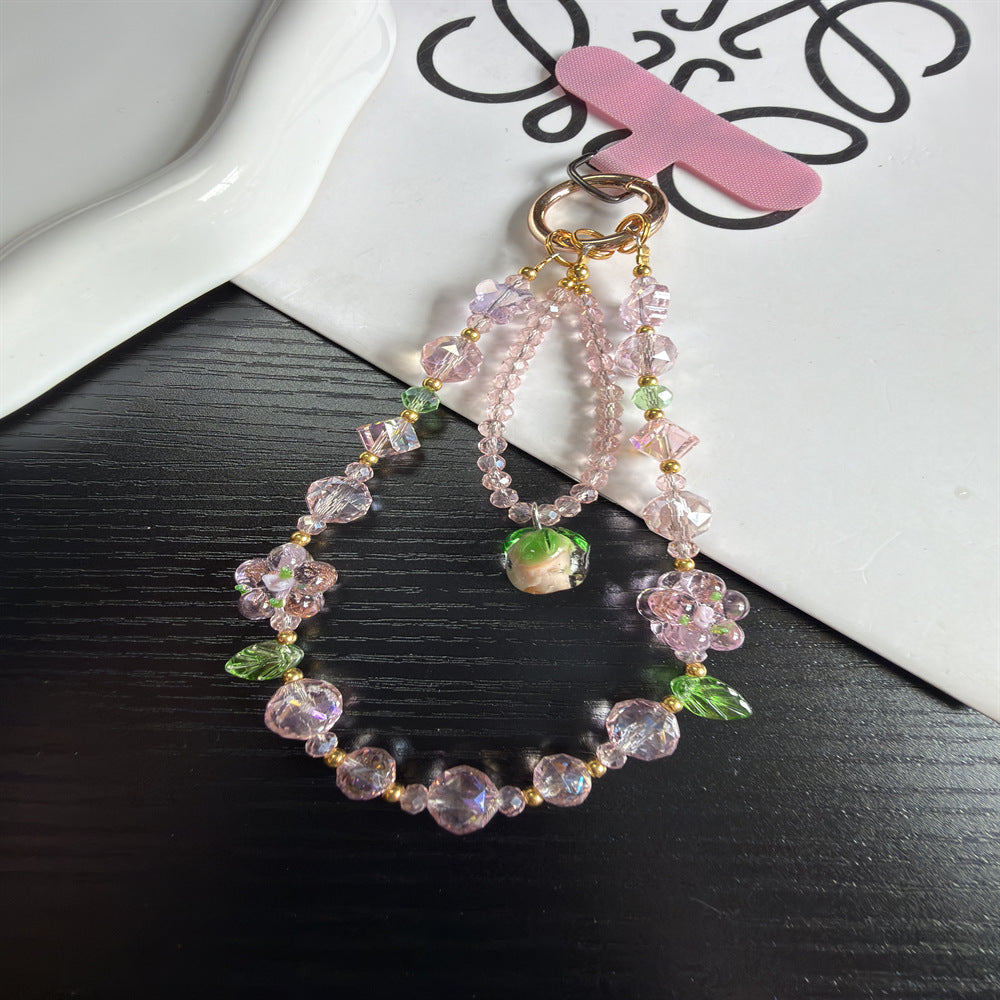 Floral Beaded Charm Phone Lanyard Kalsten