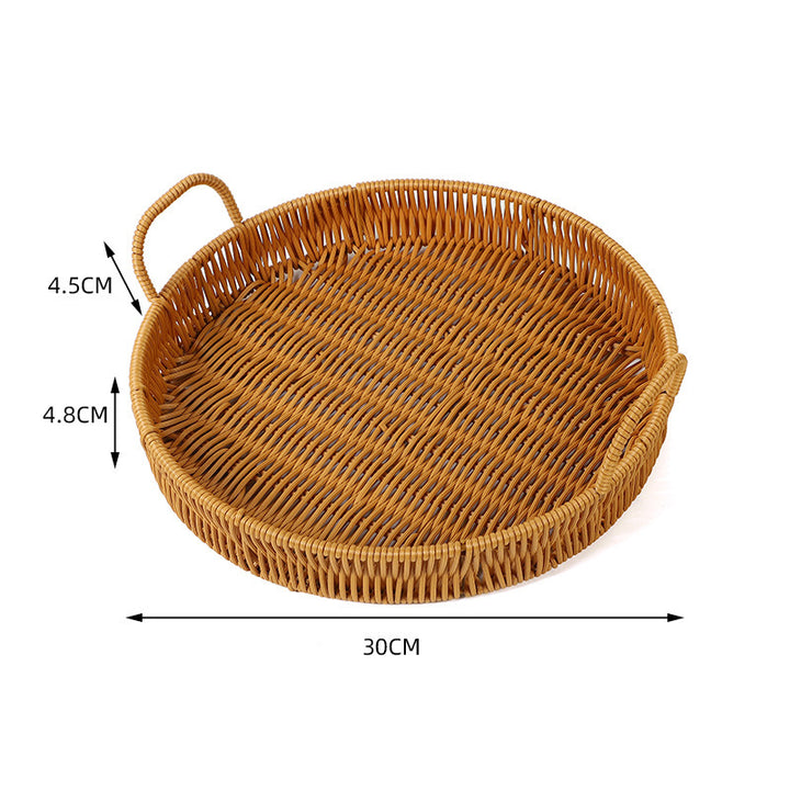 Round Woven Serving Tray Kalsten
