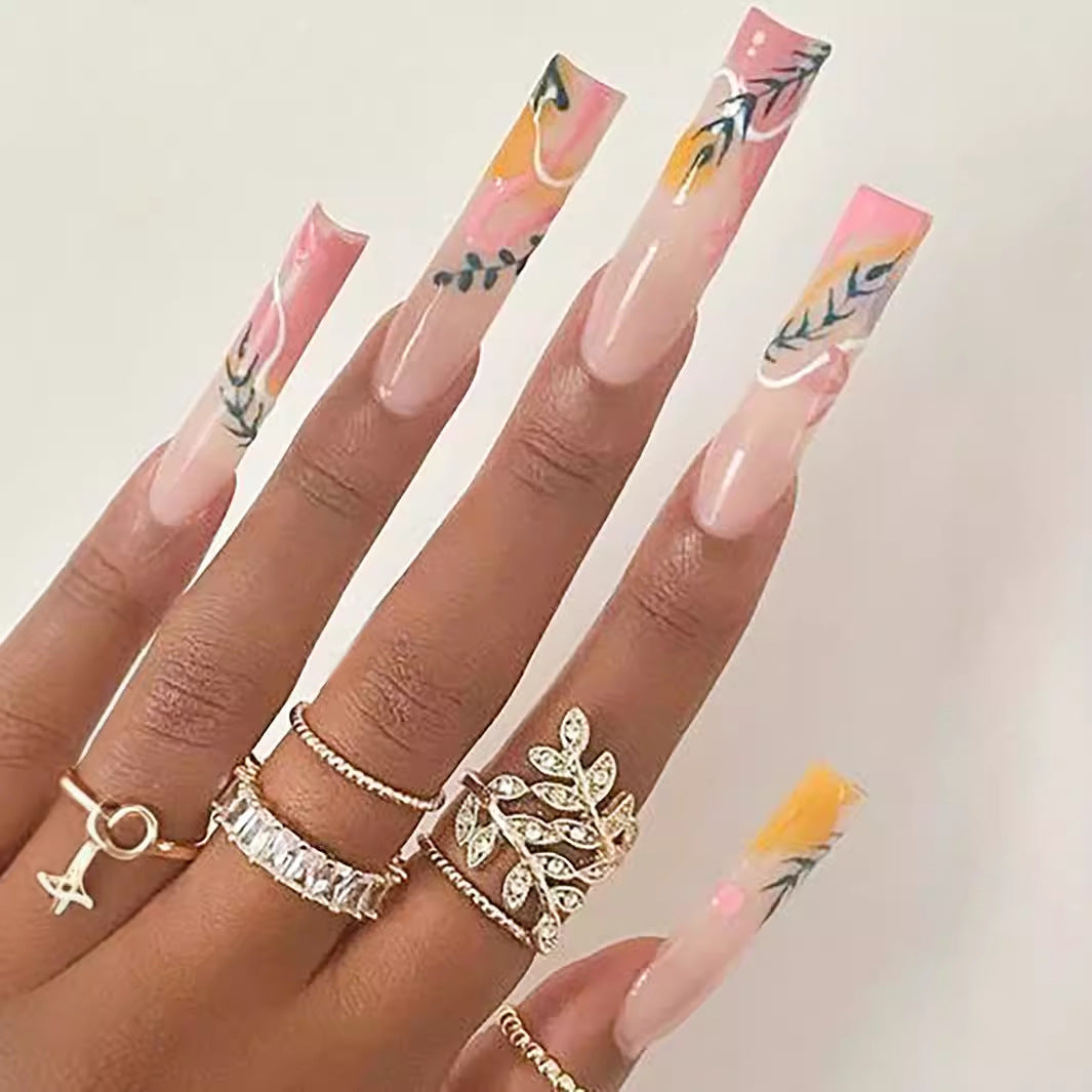 Floral Art Press-On Nails Kalsten