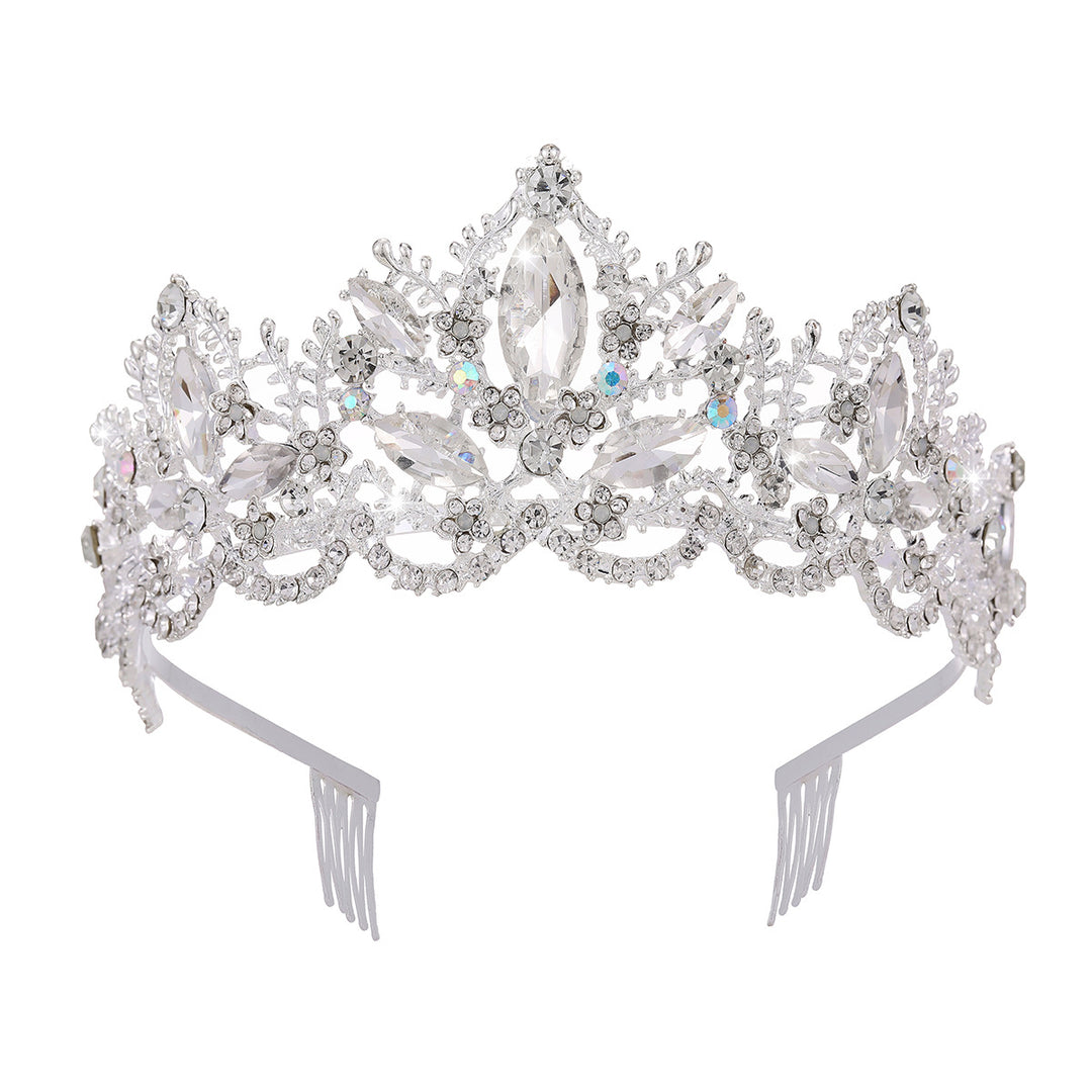 Ladies Glamorous Tiara with Sparkling Crystal Decorations Kalsten