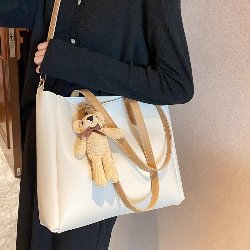 Spacious Soft Leather Tote Bag Kalsten