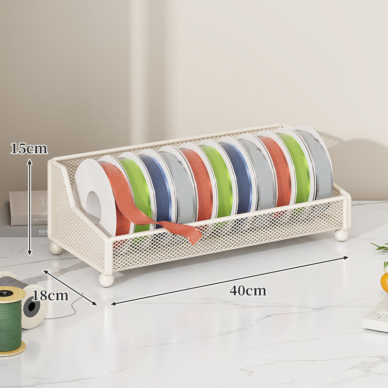 Ribbon Spool and Craft Supply Mesh Organizer Rack