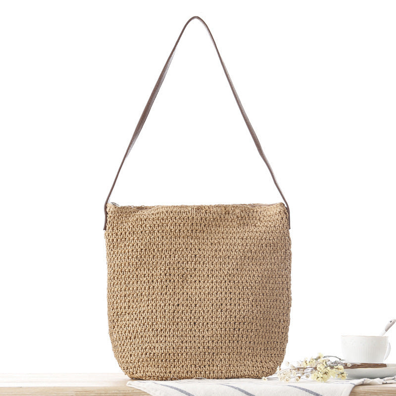 Handbag Made from Hand-Knotted Natural Material with Adjustable Shoulder Strap Kalsten