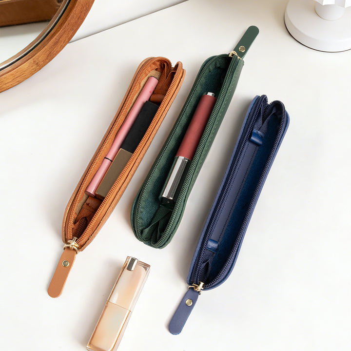 Elegant Leather Pencil Pouch Kalsten