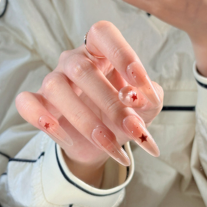 Elegant Press-On Nail Set with Glossy Finish Kalsten