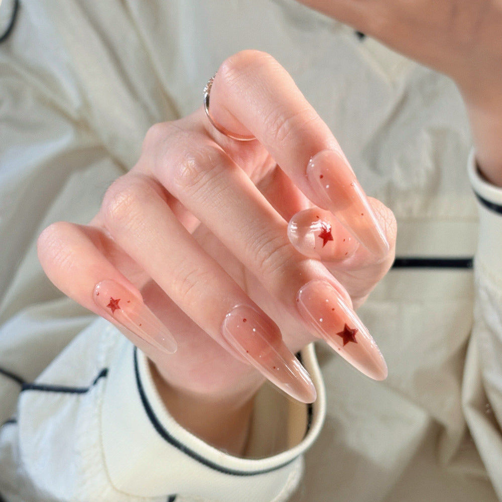 Elegant Stiletto Press-On Nails with Intricate Floral Accents Kalsten