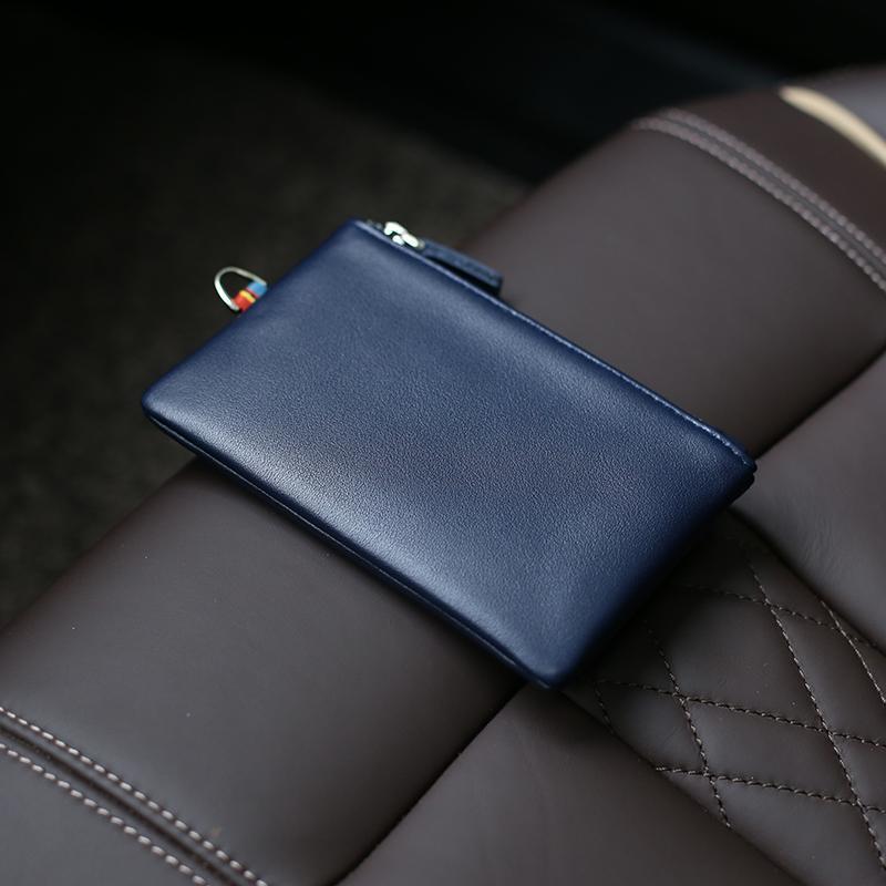 Zippered Leather Cardholder Kalsten