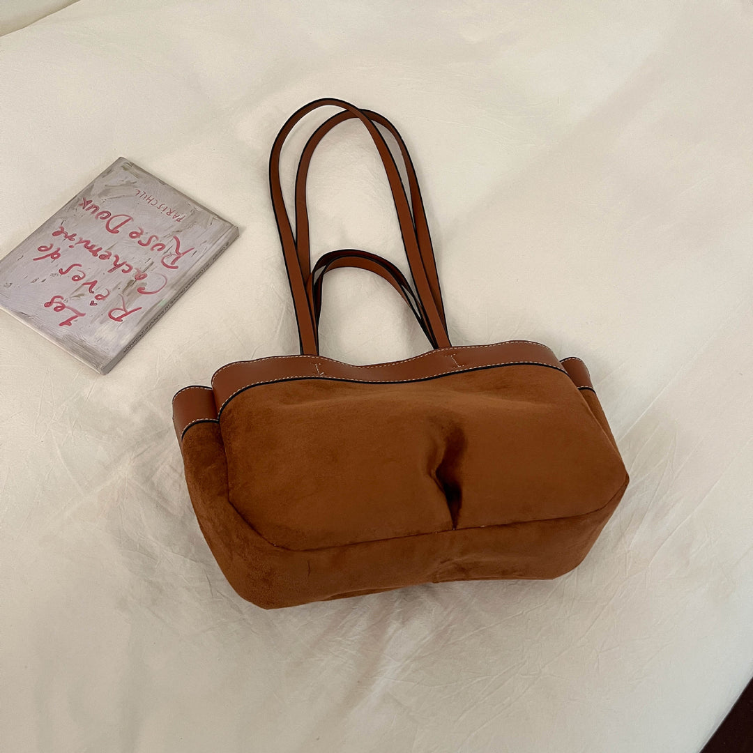 Suede Shopper Tote Bag