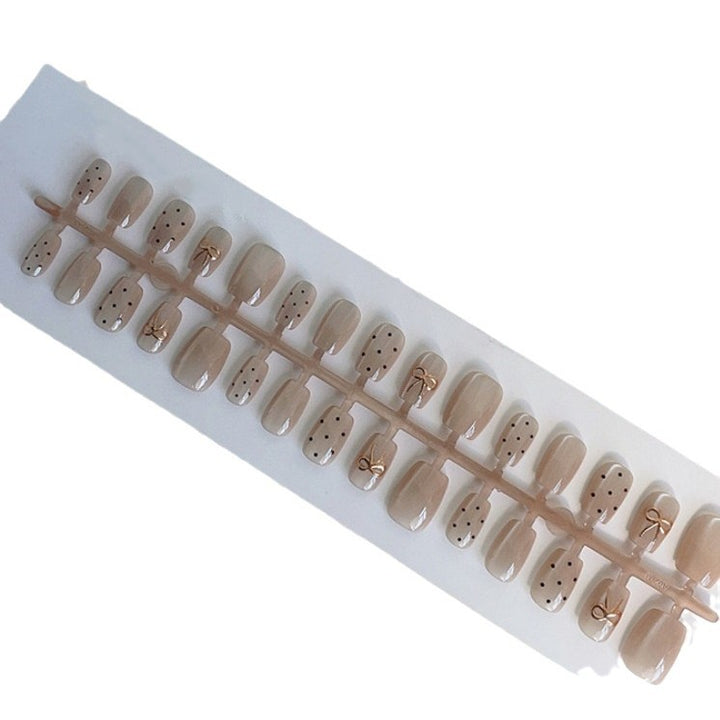 Decorative Press-On Nail Set with Bow Accents Kalsten