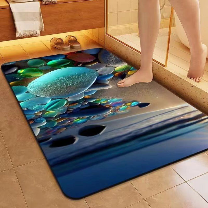 Cartoon Hippo Bath Mat