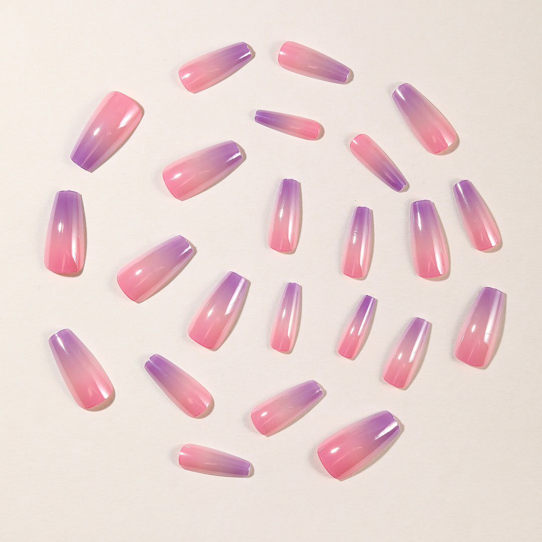 Glossy Ombre Gel Nail Art Extensions Kalsten