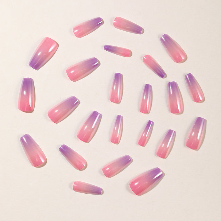 Glossy Ombre Gel Nail Art Extensions Kalsten
