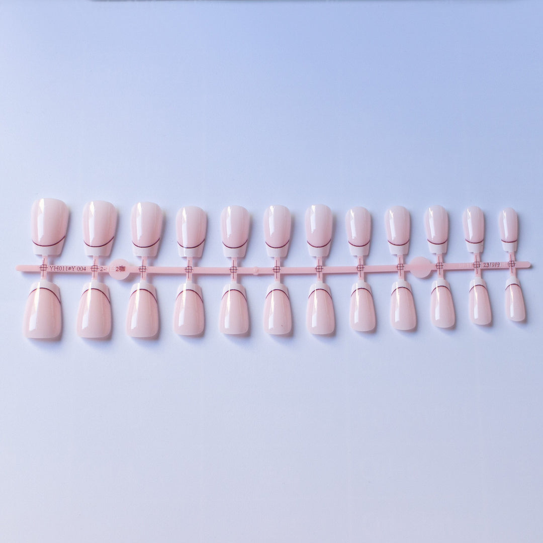 Elegant French Tip Acrylic Nail Art