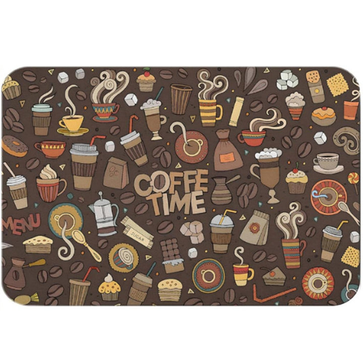 Coffee Theme Kitchen Mat