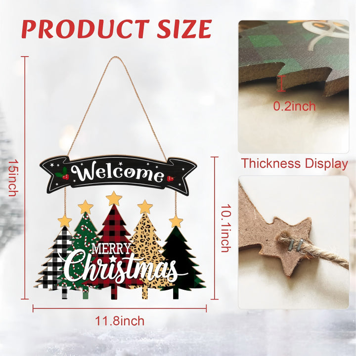 Decorative wooden sign with winter motifs Kalsten