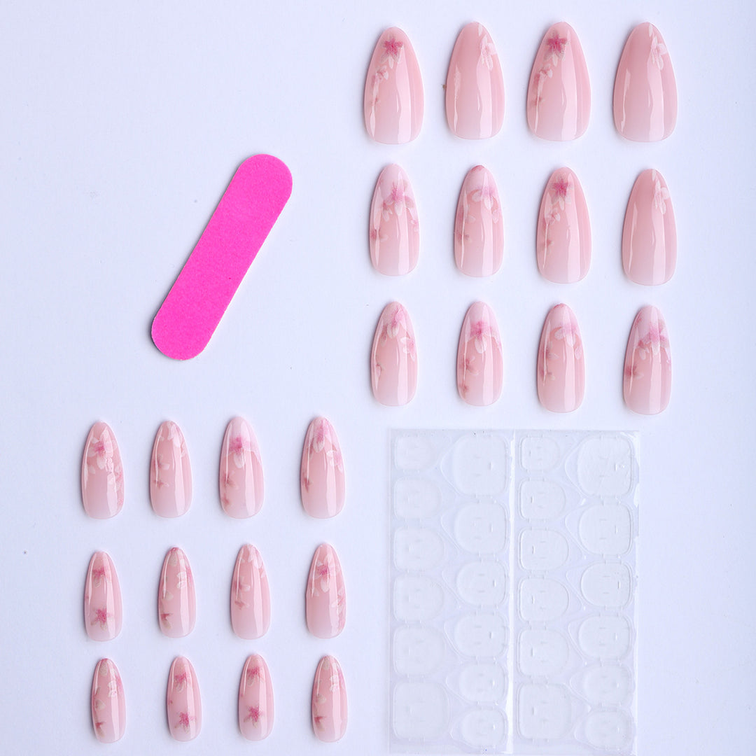 Artificial Nails in Elegant Flower Pattern Kalsten
