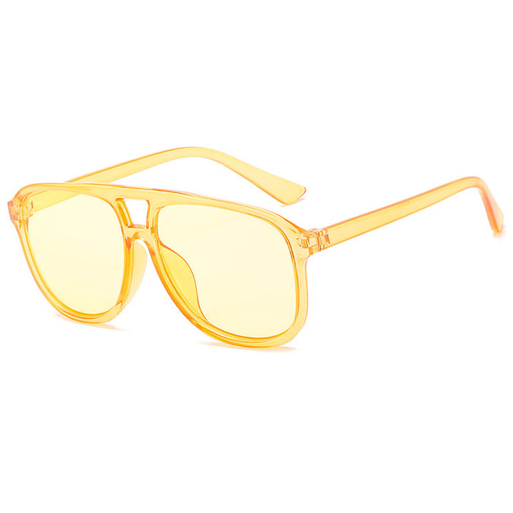 Women's fashionable sunglasses with transparent frame and blue lenses Kalsten