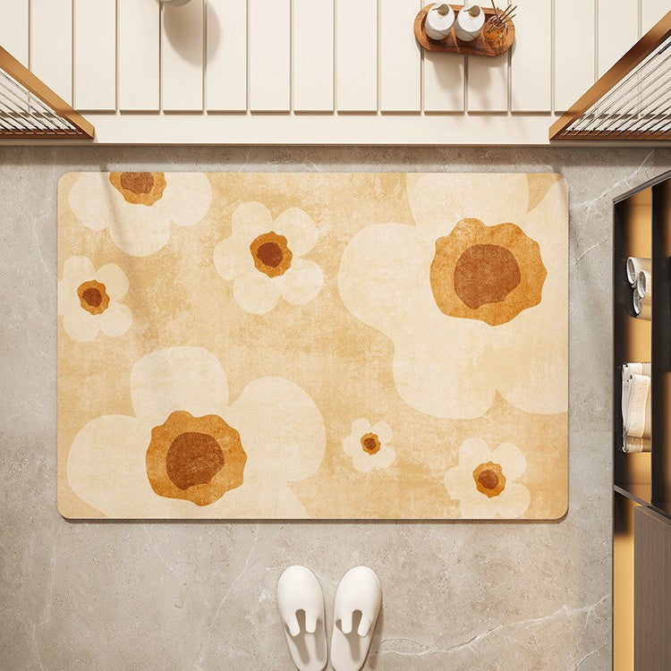 Floral Patterned Entryway Mat