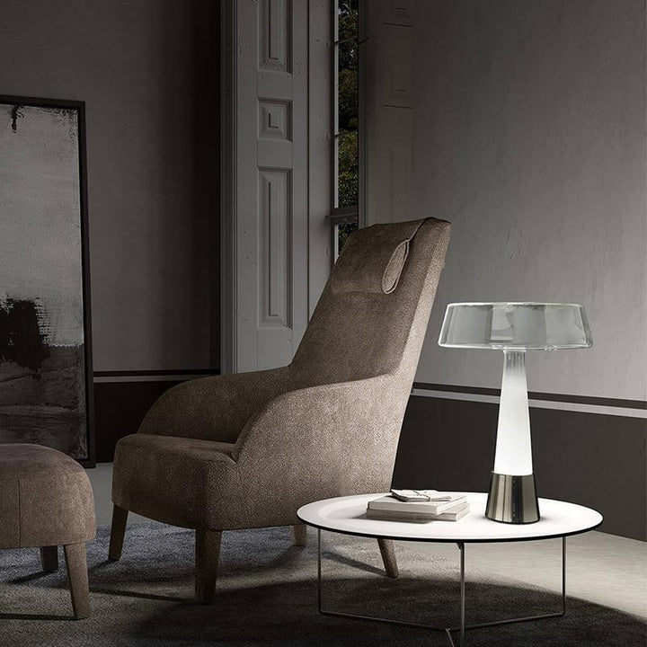 Stylish Glass Table Lamp with Integrated LED Lighting