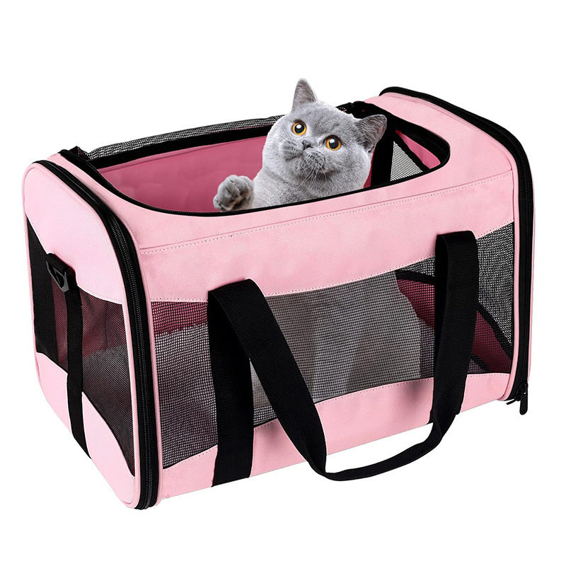 Practical Pet Carrier with Breathable Mesh Inserts Kalsten