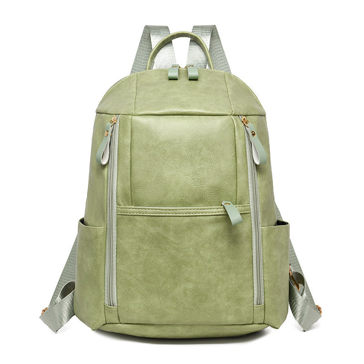 Elegant Multi-Compartt Faux Leather Backpack Kalsten