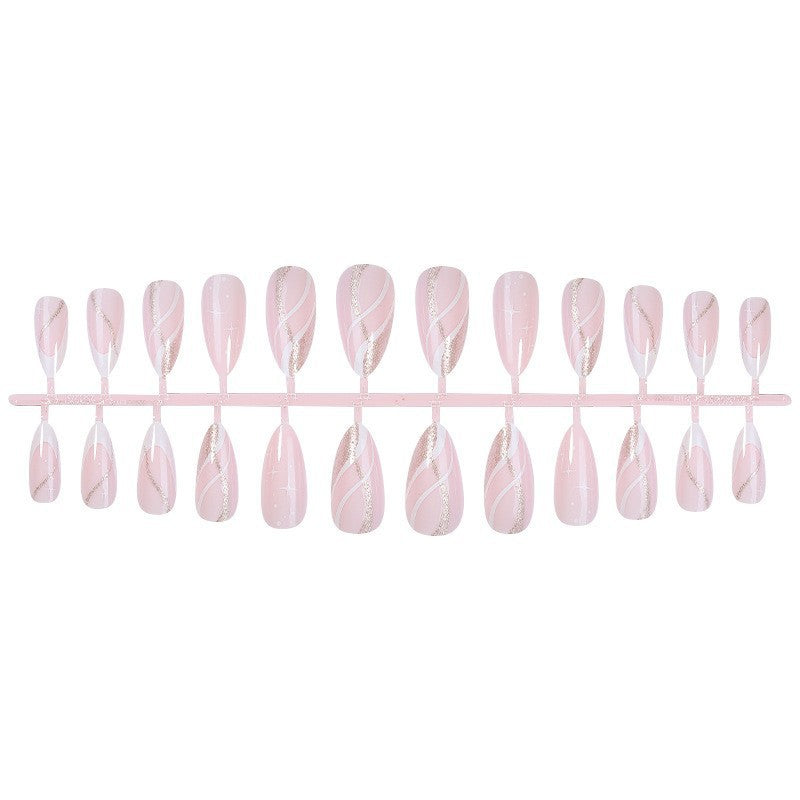 Nail art set with elegant geometric accents Kalsten