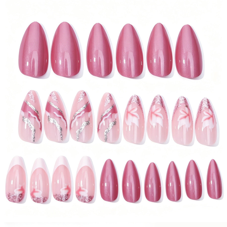 Elegant Floral Stiletto Nail Art Set Kalsten