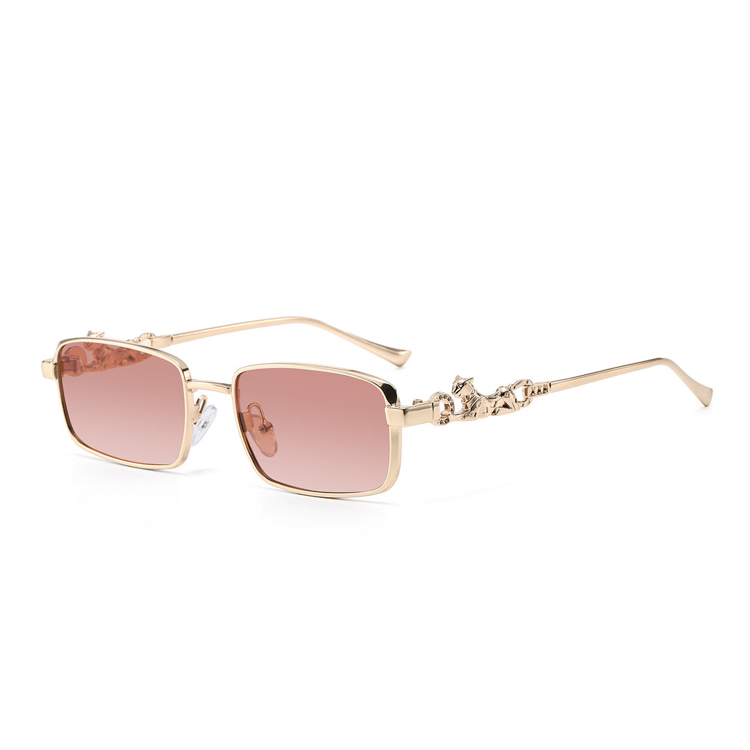 Fashion-Forward Oversized Square Sunglasses with Decorative Metallic Accents Kalsten