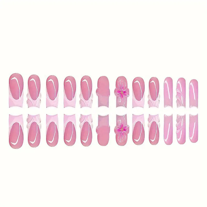 Floral Decorative Press-On Nail Set Kalsten