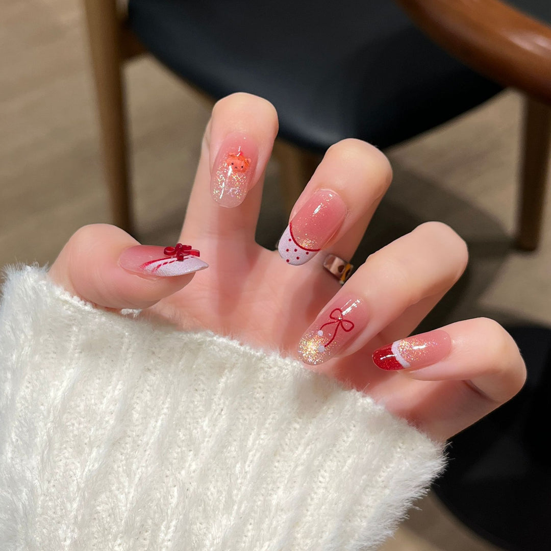 Artistic Nail Design with Decorative Elements Kalsten