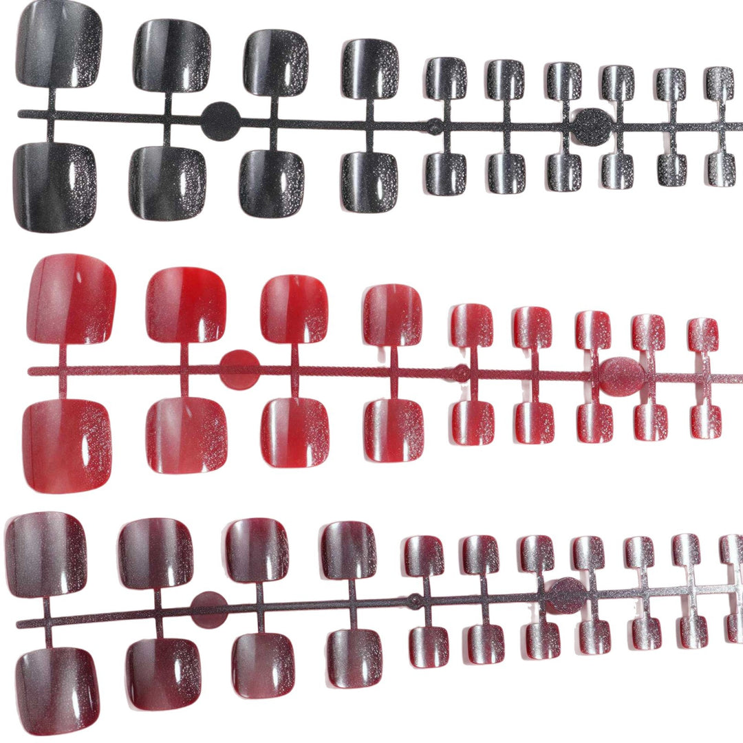 Glittery Pedicure Press-On Nails Kalsten