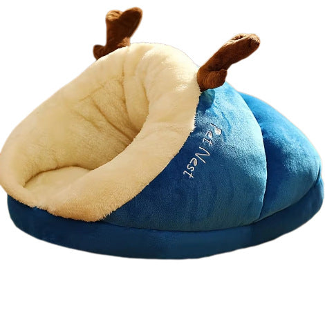 Plush Animal-Themed Hideaway Bed  Dog Bed