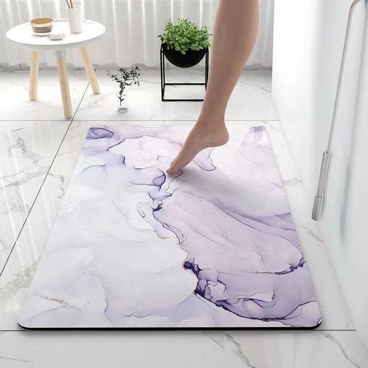 Abstract Marble Design Bath Mat