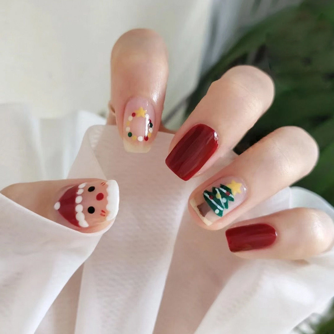 Festive Themed Press-On Nail Set Kalsten