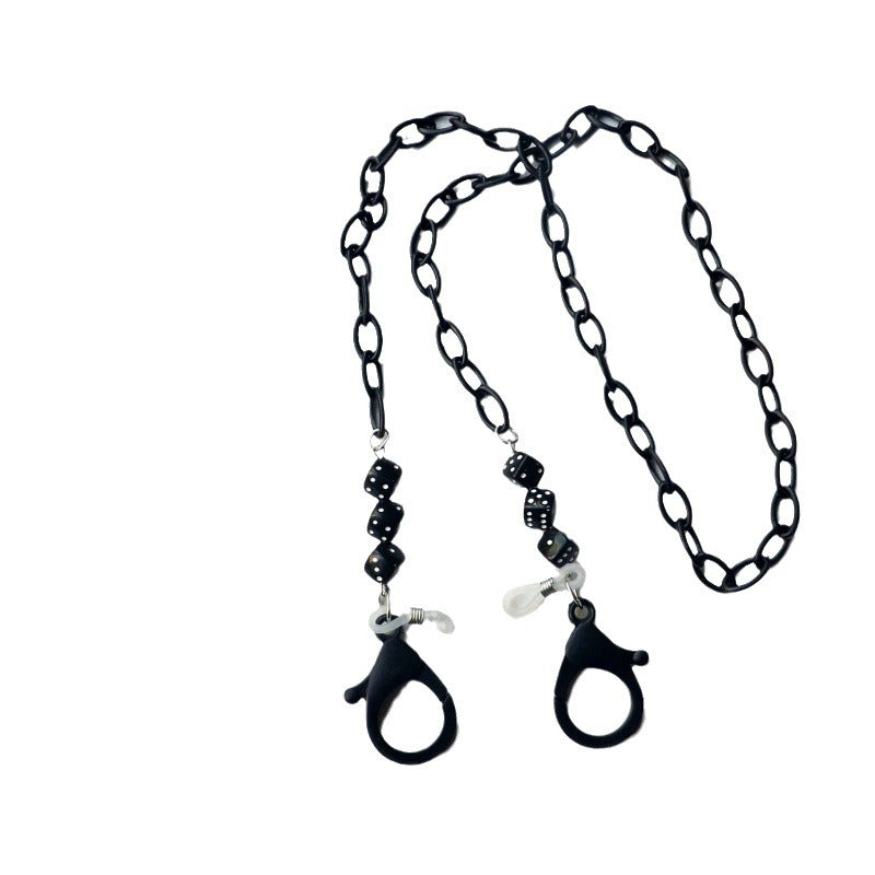 Fashionable glasses holder chain made of plastic with colorful beads Kalsten
