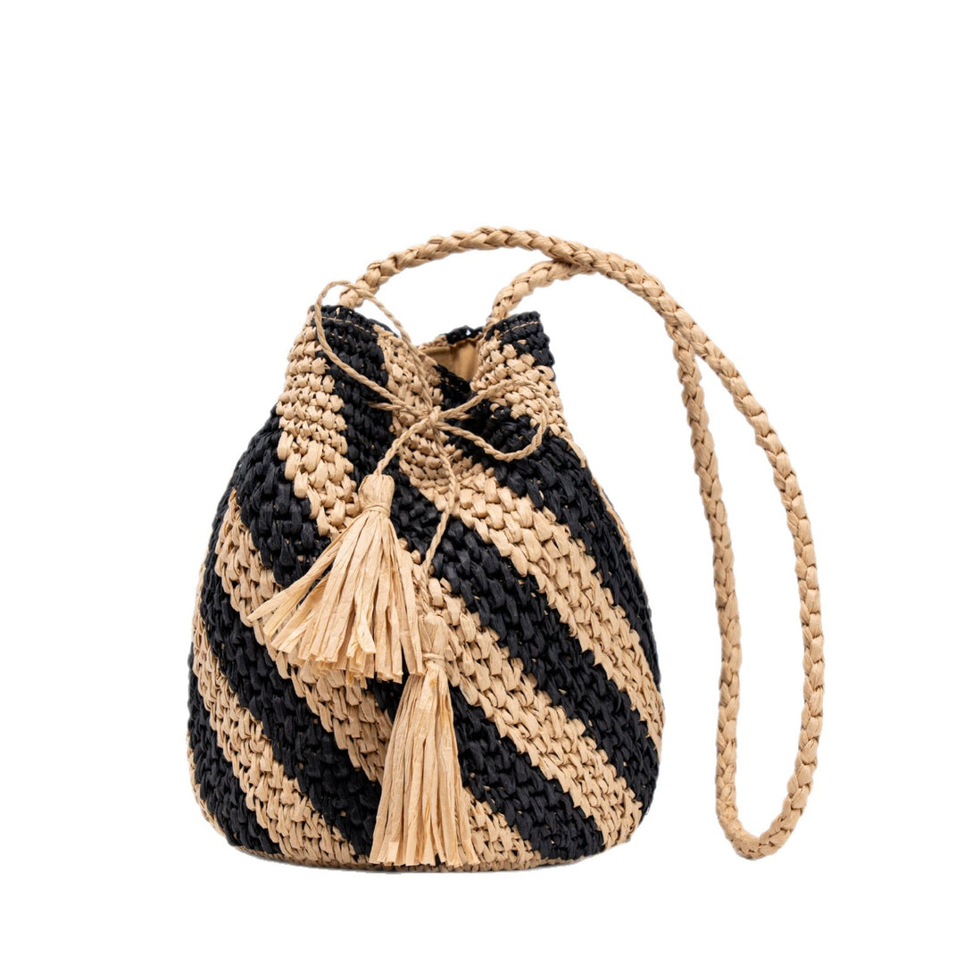 Hand-knotted shoulder bag with fringes Kalsten