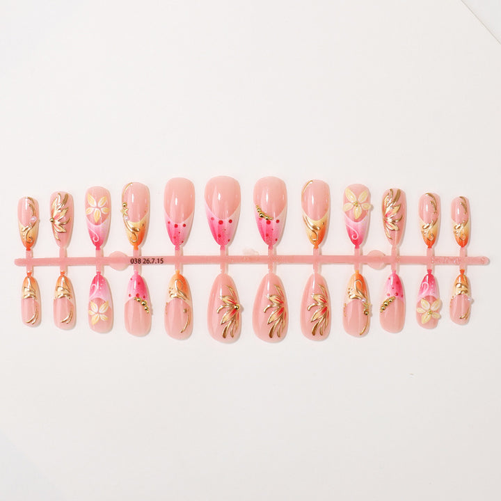 Premium Floral Design Press-On Nail Set Kalsten
