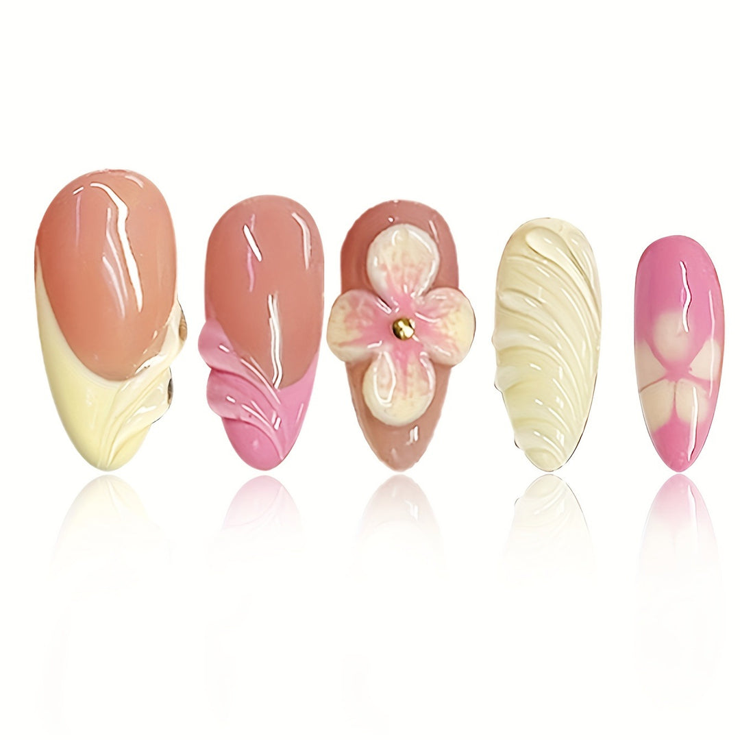 Artistic 3D Floral Nail Art Kalsten