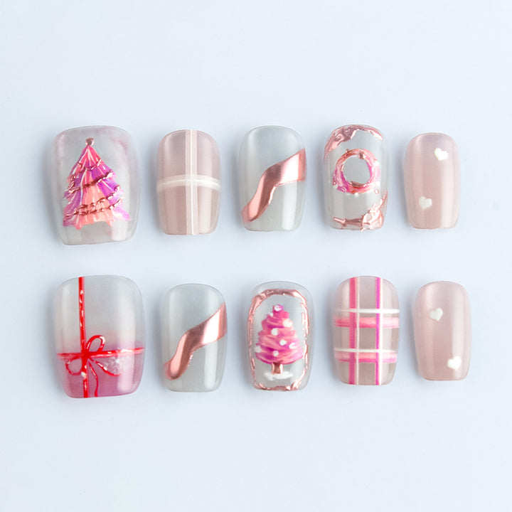 Decorative Holiday-Themed Press-On Nail Set Kalsten
