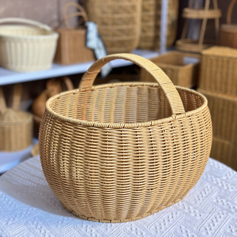 Decorative Round Woven Serving Tray Kalsten