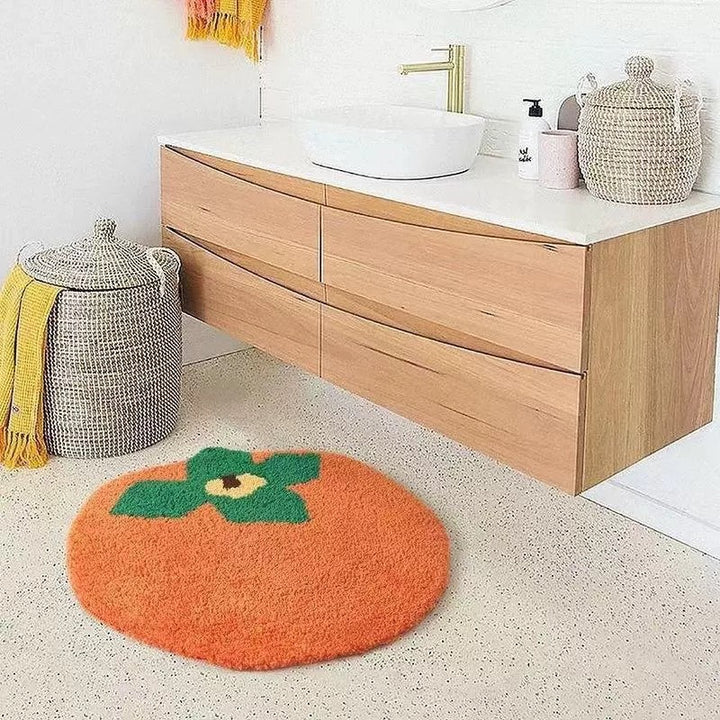 Plush Lemon Shaped  Bath Mat