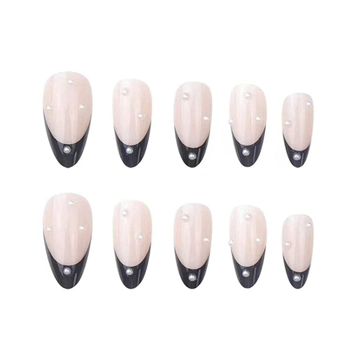 Artificial nail set with elegant lace design and radiant shine Kalsten