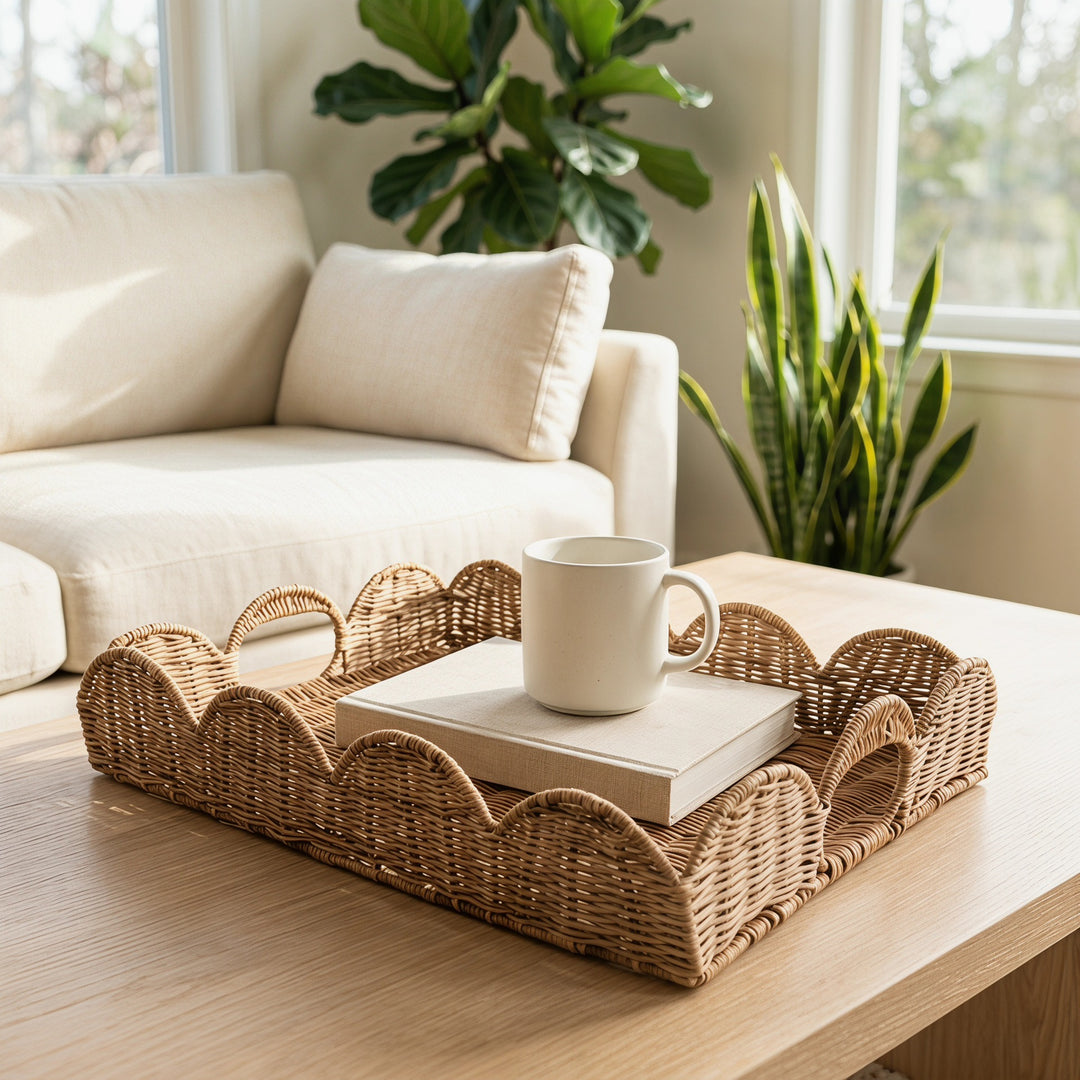Elegant serving basket in wave pattern Kalsten