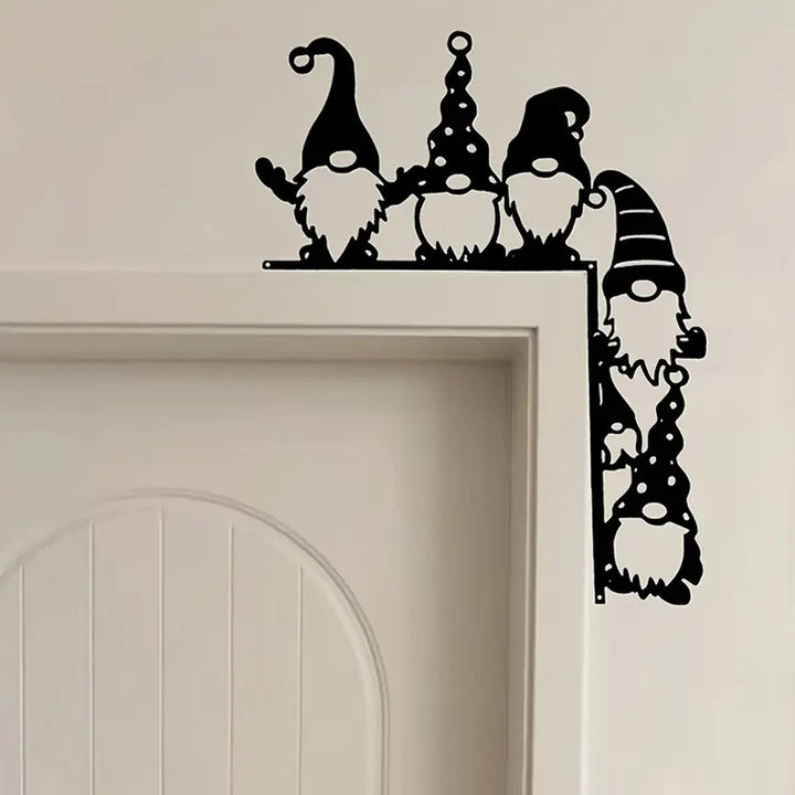 Decorative wall shelf with Christmas gnomes Kalsten