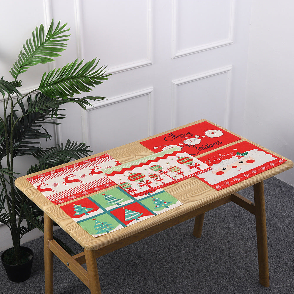 Christmas place mats with festive Santa motif Kalsten